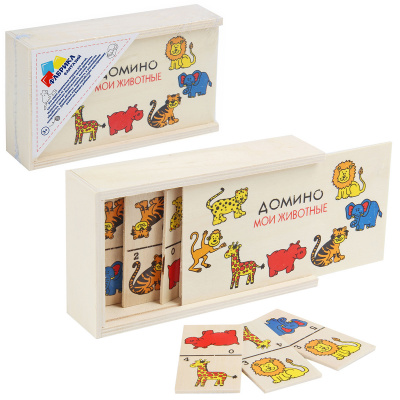 Деревянная игрушка "Домино" в ассортименте,54303