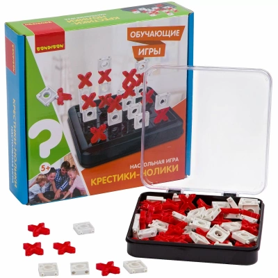 Обучающие игры Bondibon Настольная игра «КРЕСТИКИ-НОЛИКИ»